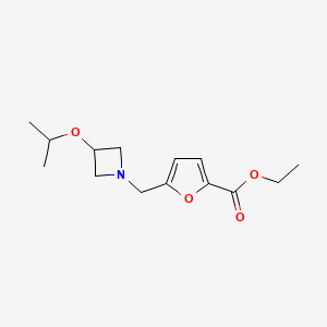 Ethyl 5-[(3-propan-2-yloxyazetidin-1-yl)methyl]furan-2-carboxylate