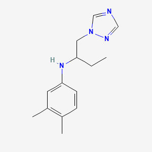 molecular formula C14H20N4 B6983777 3,4-dimethyl-N-[1-(1,2,4-triazol-1-yl)butan-2-yl]aniline 