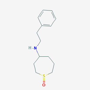 1-oxo-N-(2-phenylethyl)thiepan-4-amine