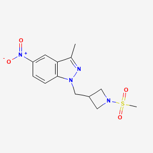 3-Methyl-1-[(1-methylsulfonylazetidin-3-yl)methyl]-5-nitroindazole