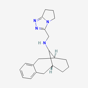 molecular formula C20H26N4 B6983816 (1R,10S)-N-(6,7-dihydro-5H-pyrrolo[2,1-c][1,2,4]triazol-3-ylmethyl)tricyclo[8.3.1.03,8]tetradeca-3,5,7-trien-14-amine 