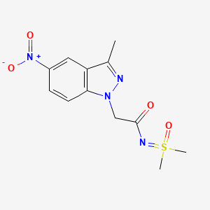 N-[dimethyl(oxo)-lambda6-sulfanylidene]-2-(3-methyl-5-nitroindazol-1-yl)acetamide