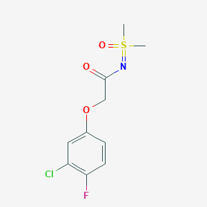 2-(3-chloro-4-fluorophenoxy)-N-[dimethyl(oxo)-lambda6-sulfanylidene]acetamide