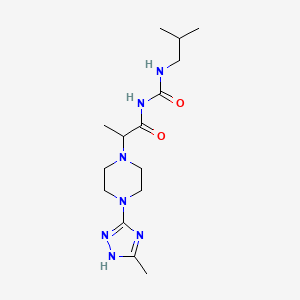 N-(2-methylpropylcarbamoyl)-2-[4-(5-methyl-1H-1,2,4-triazol-3-yl)piperazin-1-yl]propanamide