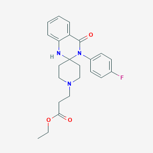 molecular formula C23H26FN3O3 B6984146 ethyl 3-[3-(4-fluorophenyl)-4-oxospiro[1H-quinazoline-2,4'-piperidine]-1'-yl]propanoate 