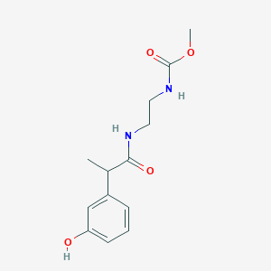 molecular formula C13H18N2O4 B6984451 methyl N-[2-[2-(3-hydroxyphenyl)propanoylamino]ethyl]carbamate 