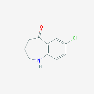molecular formula C10H10ClNO B069853 7-Chloro-1,2,3,4-tetrahydrobenzo[b]azepin-5-one CAS No. 160129-45-3