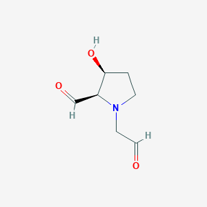 (2R,3S)-3-hydroxy-1-(2-oxoethyl)pyrrolidine-2-carbaldehyde