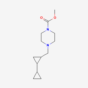 molecular formula C13H22N2O2 B6985792 Methyl 4-[(2-cyclopropylcyclopropyl)methyl]piperazine-1-carboxylate 