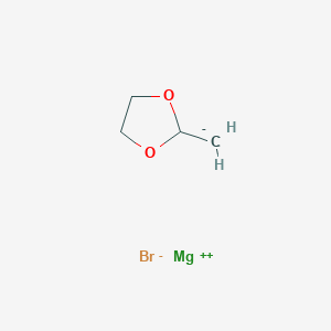 molecular formula C4H7BrMgO2 B069871 (1,3-Dioxolan-2-ylmethyl)magnesium bromide CAS No. 180675-22-3