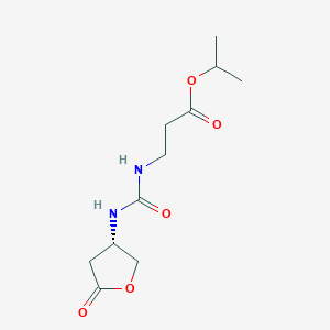 molecular formula C11H18N2O5 B6987748 propan-2-yl 3-[[(3S)-5-oxooxolan-3-yl]carbamoylamino]propanoate 