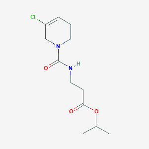 molecular formula C12H19ClN2O3 B6987871 propan-2-yl 3-[(5-chloro-3,6-dihydro-2H-pyridine-1-carbonyl)amino]propanoate 