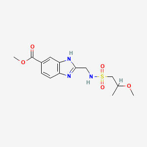 molecular formula C14H19N3O5S B6987897 methyl 2-[(2-methoxypropylsulfonylamino)methyl]-3H-benzimidazole-5-carboxylate 