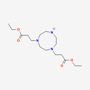 molecular formula C16H31N3O4 B6988340 Ethyl 3-[4-(3-ethoxy-3-oxopropyl)-1,4,7-triazonan-1-yl]propanoate 