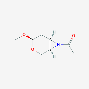 molecular formula C8H13NO3 B069889 3-Oxa-7-azabicyclo[4.1.0]heptane, 7-acetyl-4-methoxy-, [1R-(1alpha,4beta,6alpha)]-(9CI) CAS No. 176966-37-3