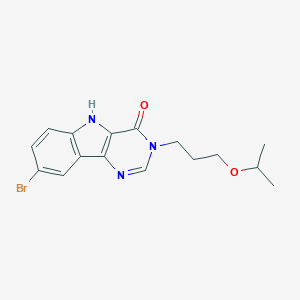 molecular formula C16H18BrN3O2 B069891 8-bromo-3-(3-propan-2-yloxypropyl)-5H-pyrimido[5,4-b]indol-4-one CAS No. 188818-21-5