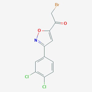 molecular formula C11H6BrCl2NO2 B069892 5-(Bromoacetyl)-3-(3,4-dichlorophenyl)isoxazole CAS No. 175277-38-0