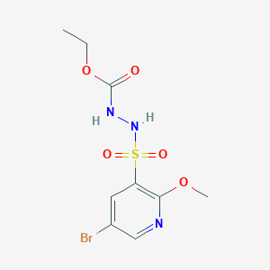 molecular formula C9H12BrN3O5S B6989256 ethyl N-[(5-bromo-2-methoxypyridin-3-yl)sulfonylamino]carbamate 