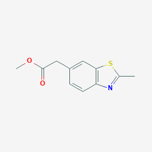 molecular formula C11H11NO2S B069894 Methyl 2-(2-methylbenzo[d]thiazol-6-yl)acetate CAS No. 188111-63-9