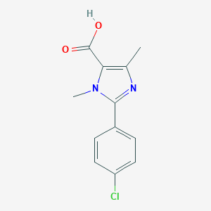 molecular formula C12H11ClN2O2 B069896 2-(4-Chlorophenyl)-1,4-dimethyl-1H-imidazole-5-carboxylic acid CAS No. 187999-24-2