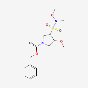 molecular formula C15H22N2O6S B6989632 Benzyl 3-methoxy-4-[methoxy(methyl)sulfamoyl]pyrrolidine-1-carboxylate 