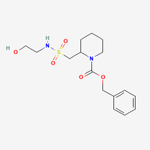 molecular formula C16H24N2O5S B6989648 Benzyl 2-(2-hydroxyethylsulfamoylmethyl)piperidine-1-carboxylate 