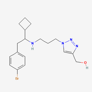 [1-[3-[[2-(4-Bromophenyl)-1-cyclobutylethyl]amino]propyl]triazol-4-yl]methanol