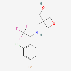 [3-[[[1-(4-Bromo-2-chlorophenyl)-2,2,2-trifluoroethyl]amino]methyl]oxetan-3-yl]methanol