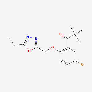 1-[5-Bromo-2-[(5-ethyl-1,3,4-oxadiazol-2-yl)methoxy]phenyl]-2,2-dimethylpropan-1-one