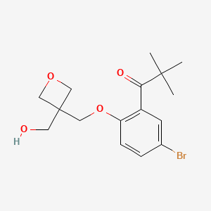 1-[5-Bromo-2-[[3-(hydroxymethyl)oxetan-3-yl]methoxy]phenyl]-2,2-dimethylpropan-1-one