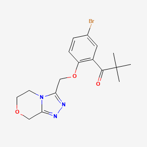 1-[5-bromo-2-(6,8-dihydro-5H-[1,2,4]triazolo[3,4-c][1,4]oxazin-3-ylmethoxy)phenyl]-2,2-dimethylpropan-1-one