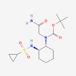 tert-butyl N-(2-amino-2-oxoethyl)-N-[(1R,2R)-2-(cyclopropylsulfonylamino)cyclohexyl]carbamate