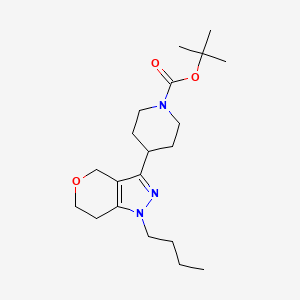 tert-butyl 4-(1-butyl-6,7-dihydro-4H-pyrano[4,3-c]pyrazol-3-yl)piperidine-1-carboxylate