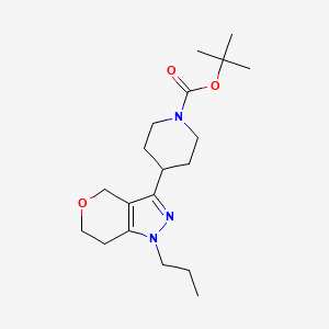 tert-butyl 4-(1-propyl-6,7-dihydro-4H-pyrano[4,3-c]pyrazol-3-yl)piperidine-1-carboxylate