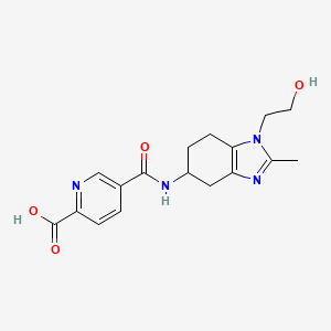 5-[[1-(2-Hydroxyethyl)-2-methyl-4,5,6,7-tetrahydrobenzimidazol-5-yl]carbamoyl]pyridine-2-carboxylic acid