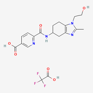 6-[[1-(2-Hydroxyethyl)-2-methyl-4,5,6,7-tetrahydrobenzimidazol-5-yl]carbamoyl]pyridine-3-carboxylic acid;2,2,2-trifluoroacetic acid