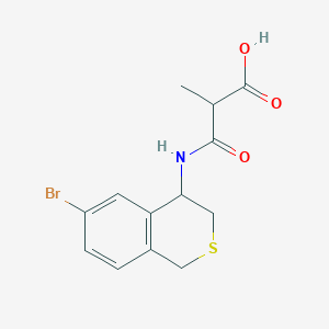 3-[(6-bromo-3,4-dihydro-1H-isothiochromen-4-yl)amino]-2-methyl-3-oxopropanoic acid