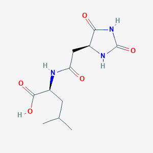 (2S)-2-[[2-[(4S)-2,5-dioxoimidazolidin-4-yl]acetyl]amino]-4-methylpentanoic acid