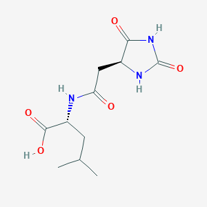 (2R)-2-[[2-[(4S)-2,5-dioxoimidazolidin-4-yl]acetyl]amino]-4-methylpentanoic acid