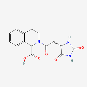 2-[2-[(4S)-2,5-dioxoimidazolidin-4-yl]acetyl]-3,4-dihydro-1H-isoquinoline-1-carboxylic acid