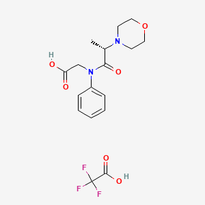 2-(N-[(2S)-2-morpholin-4-ylpropanoyl]anilino)acetic acid;2,2,2-trifluoroacetic acid