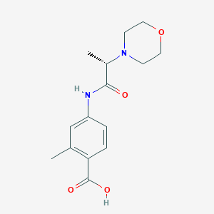 2-methyl-4-[[(2S)-2-morpholin-4-ylpropanoyl]amino]benzoic acid