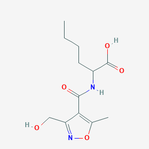 2-[[3-(Hydroxymethyl)-5-methyl-1,2-oxazole-4-carbonyl]amino]hexanoic acid