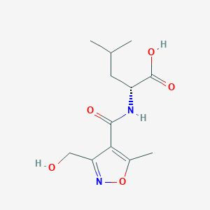 (2R)-2-[[3-(hydroxymethyl)-5-methyl-1,2-oxazole-4-carbonyl]amino]-4-methylpentanoic acid