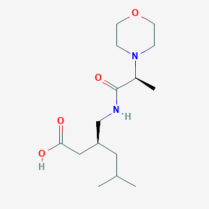 (3S)-5-methyl-3-[[[(2S)-2-morpholin-4-ylpropanoyl]amino]methyl]hexanoic acid