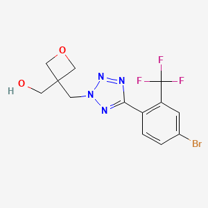 [3-[[5-[4-Bromo-2-(trifluoromethyl)phenyl]tetrazol-2-yl]methyl]oxetan-3-yl]methanol