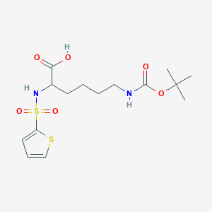 6-[(2-Methylpropan-2-yl)oxycarbonylamino]-2-(thiophen-2-ylsulfonylamino)hexanoic acid