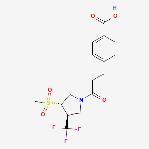 4-[3-[(3S,4S)-3-methylsulfonyl-4-(trifluoromethyl)pyrrolidin-1-yl]-3-oxopropyl]benzoic acid