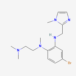 4-bromo-1-N-[2-(dimethylamino)ethyl]-1-N-methyl-2-N-[(1-methylimidazol-2-yl)methyl]benzene-1,2-diamine