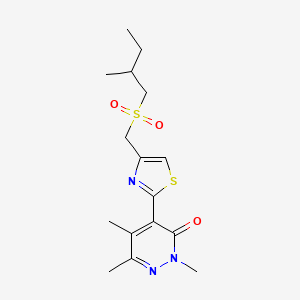 2,5,6-Trimethyl-4-[4-(2-methylbutylsulfonylmethyl)-1,3-thiazol-2-yl]pyridazin-3-one